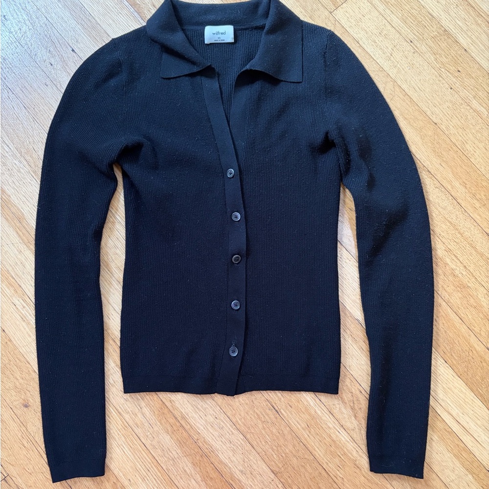 Wilfred Classic Black Cardigan in size XS
